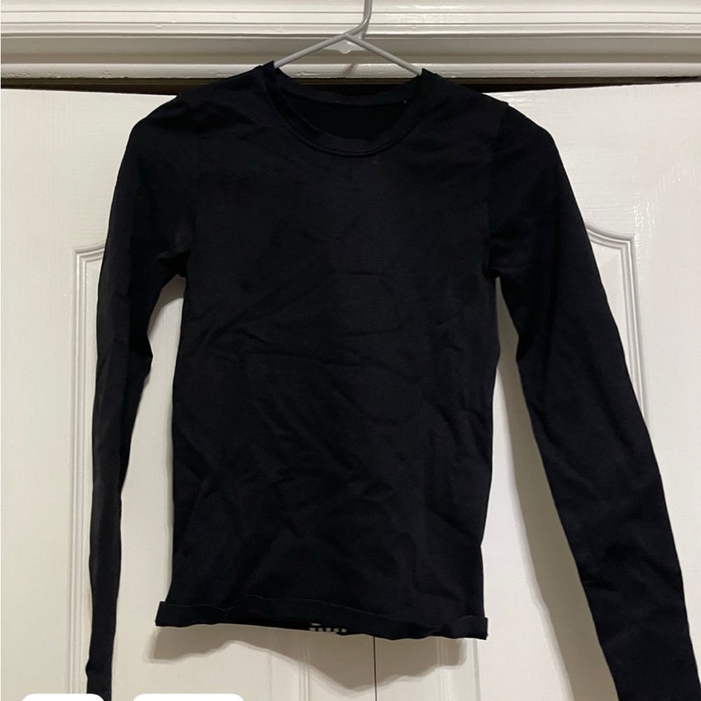 Black Long Sleeve Slim Fit Tee